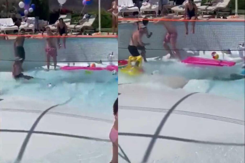 Durante uma festa em Israel, uma cratera se abriu na piscina e causou uma morte