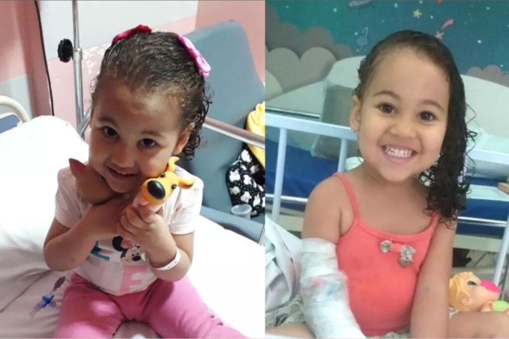 Valentina recebeu o diagnóstico de câncer em 2019 e recebeu alta do tratamento nesta semana