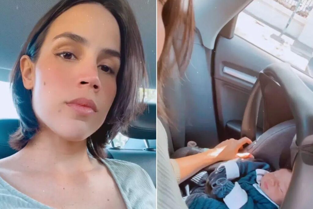 Joaquim já a caminho de casa com a mãe