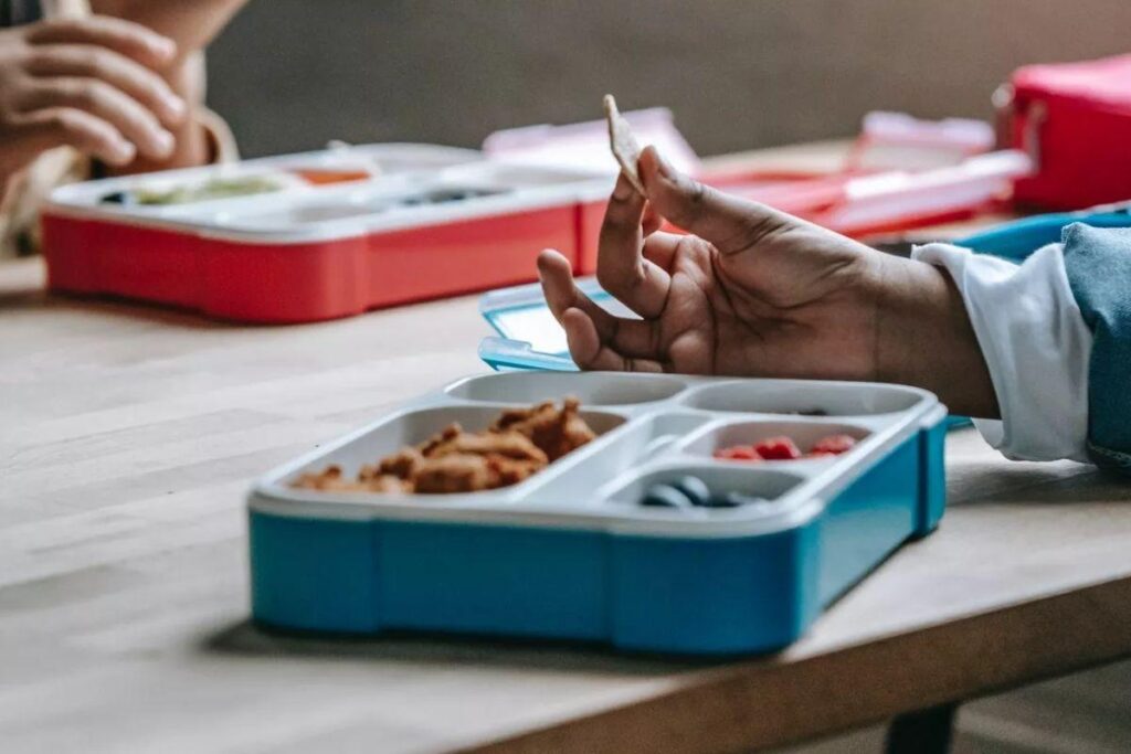 As crianças puderam escolher qual lancheira elas preferiam