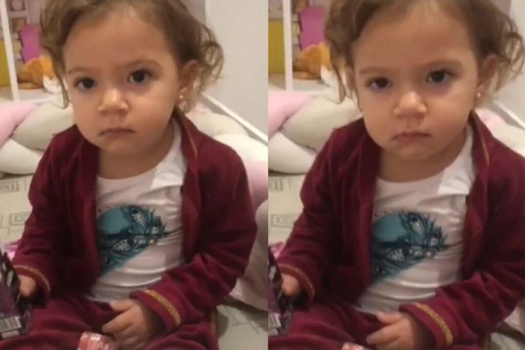 Gabriella junto da sobrinha que acabou repercutindo nas redes, Duda