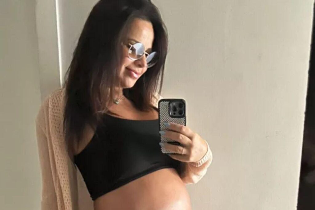 A atriz já está contando os dias para o nascimento do filho