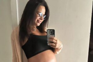 A atriz já está contando os dias para o nascimento do filho