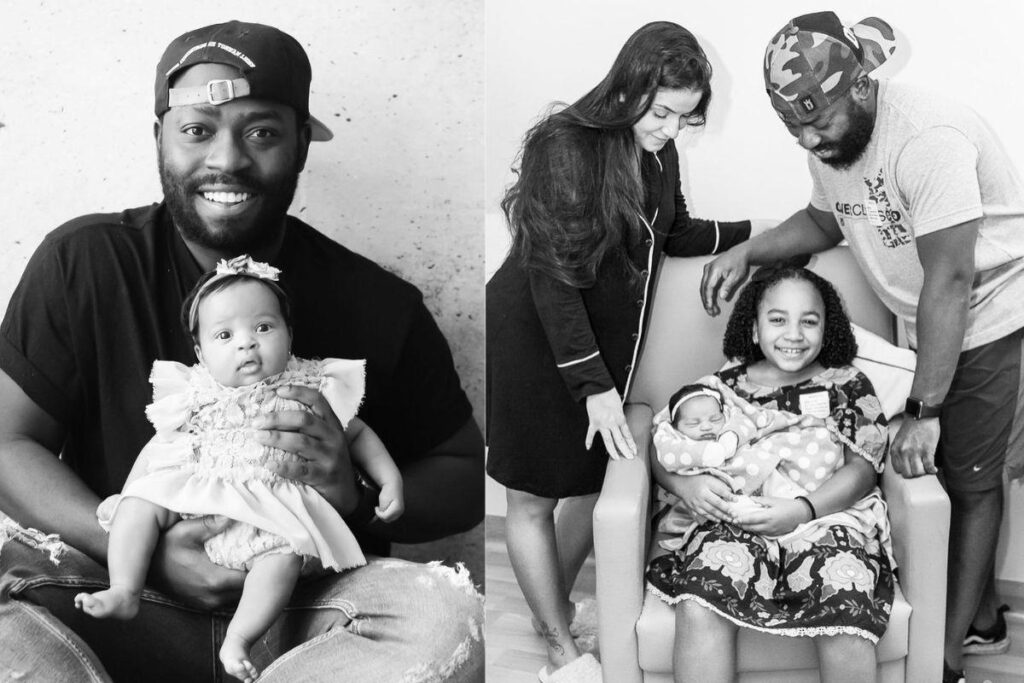 A bebê é filha de Douglas com Carol Brito.