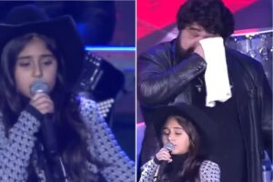 Fabiano Menotti se emocionou ao ouvir a filha cantando na festa barretense