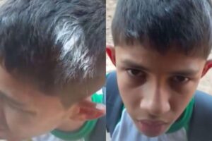 A coordenadora da instituição disse que identificou os alunos culpados, os quais também o xingaram em sala de aula