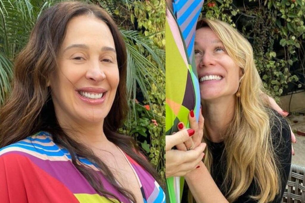 Claudia Raia posta foto grávida com a amiga