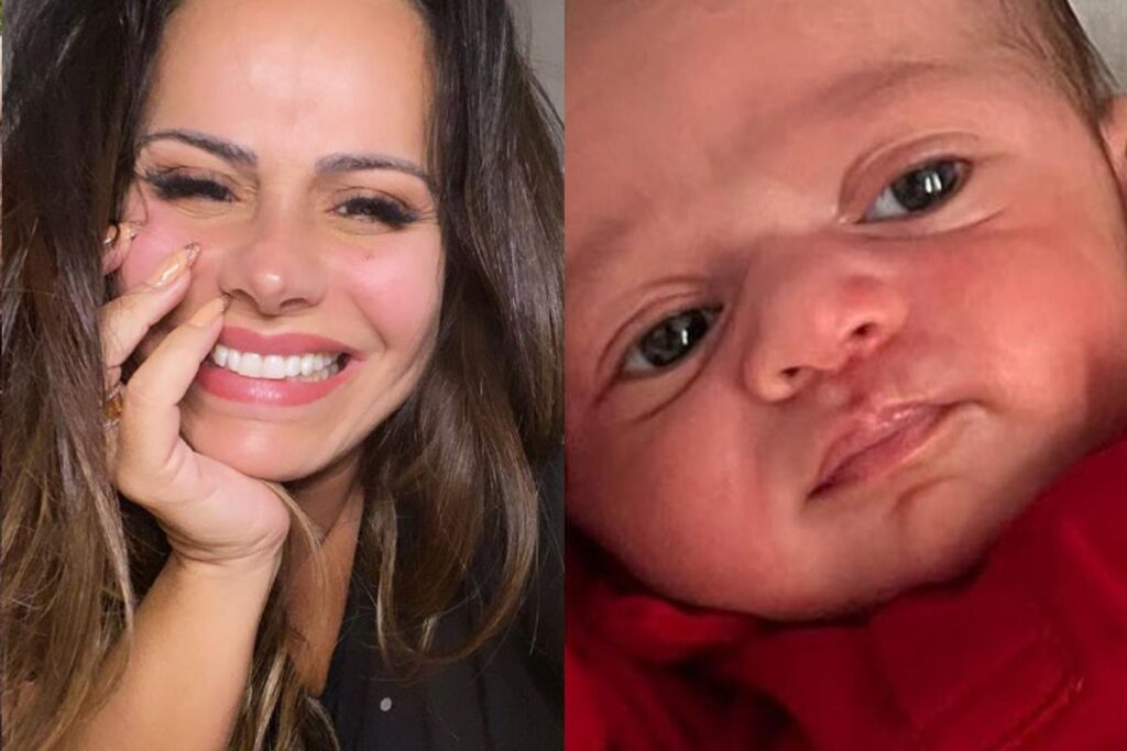 Joaquim no clique realizado pela mãe, Viviane Araujo