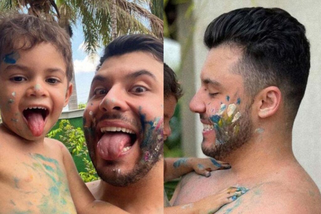 Murilo enquanto brincava com Leo