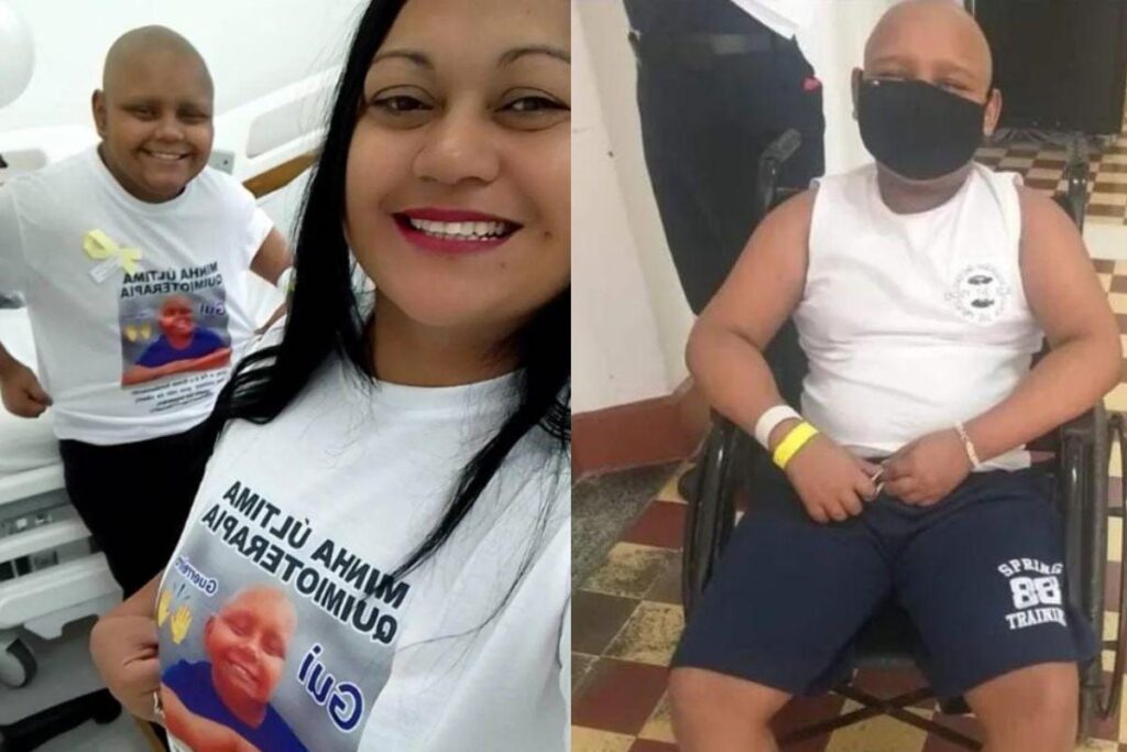 Guilherme durante tratamento ao câncer