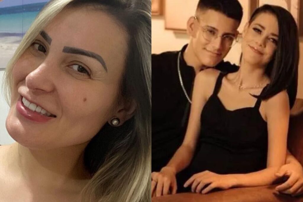 Andressa Urach ao lado da família