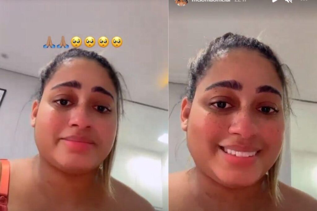 Mc Loma se emociona ao amamentar filha recém-nascida Melanie