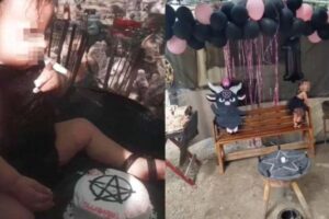Lilith em alguns dos cliques feitos em sua festa de 1 ano