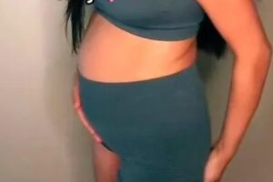 O tamanho da barrida da gestante chama atenção por ser grande