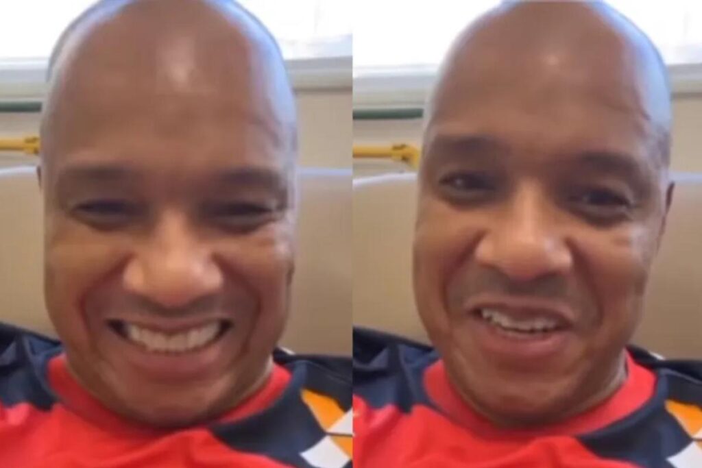 Anderson ao lado de sua filha, Alice