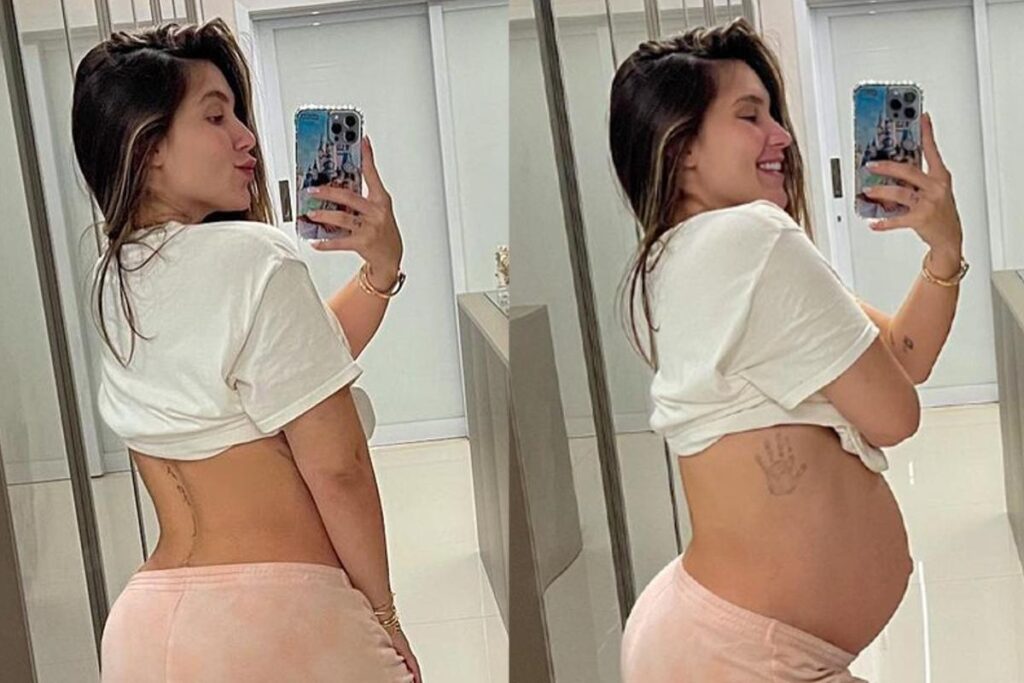 Recentemente, Virginia comentou que Maria Flor irá nascer assim como a irmã: com muito cabelo!