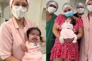 Elisa Maria e a mãe foram para casa pela primeira vez depois de quase dois anos