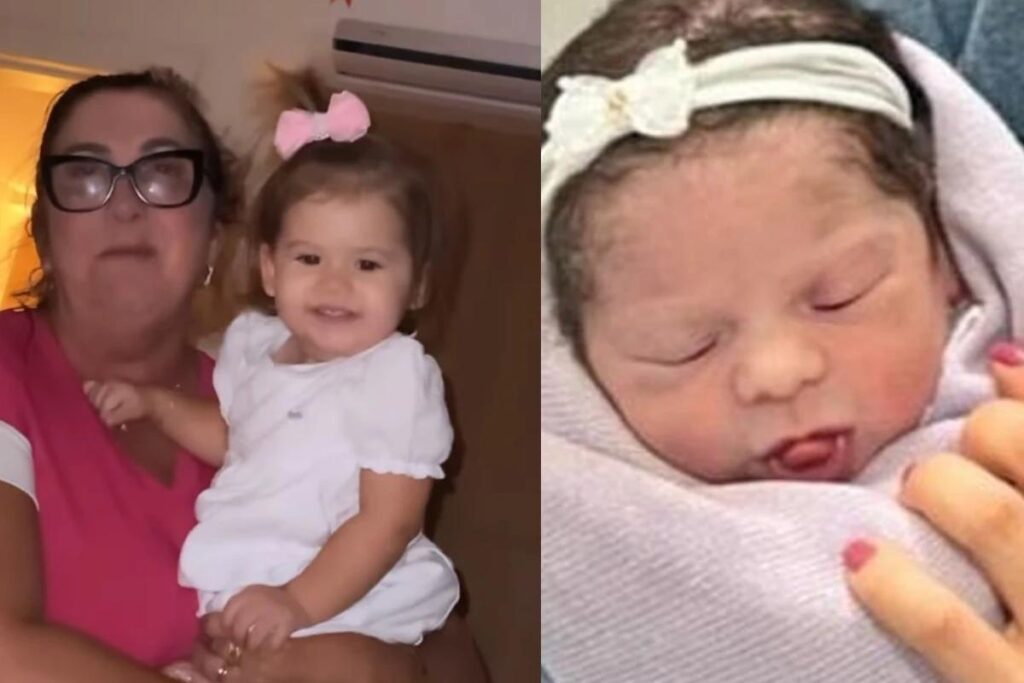 No momento em que Maria Alice vê a irmã, ela abre um sorriso