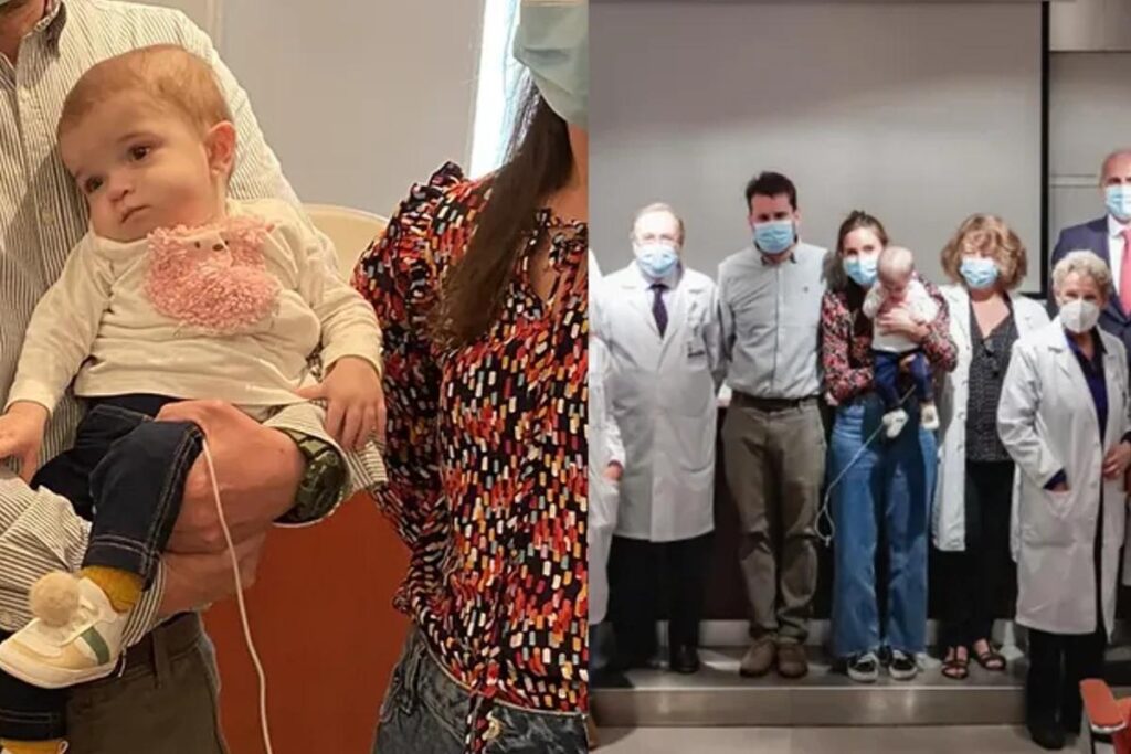 Bebê Emma e seus pais