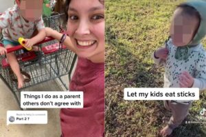 Mãe compartilha que deixa os filhos andarem descalços e comerem areia e gravetos