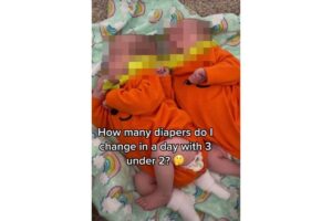 Mãe viraliza no Tik Tok ao revelar número de fraldas que os filhos usam por dia