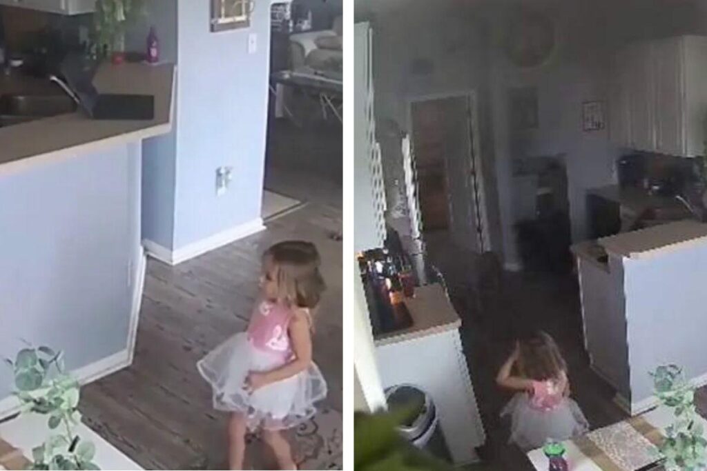 Vídeo mostra menina de 4 anos salvando família de incêndio na casa