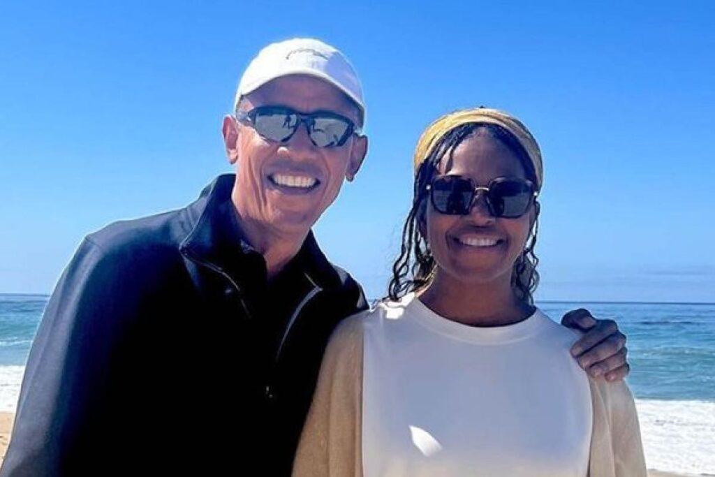 Um dos registros publicados por Barack Obama