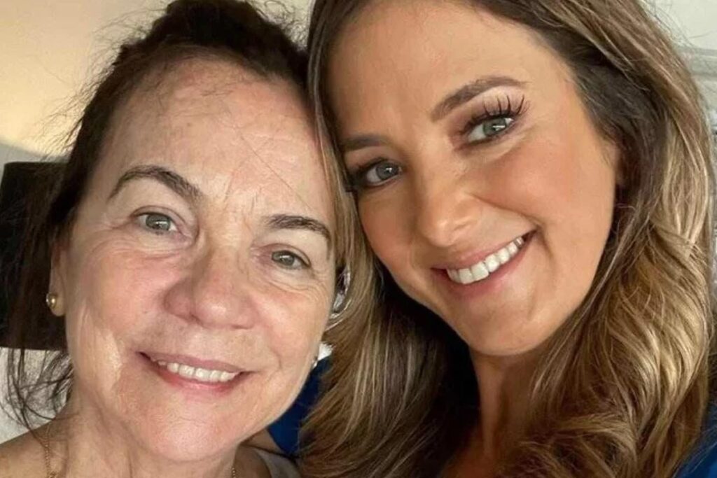 Uma das imagens publicadas por Ticiane ao lado da sogra em suas redes sociais