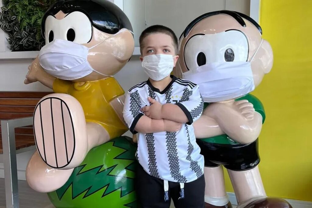 O menino virou o mais novo personagem da Turma da Mônica