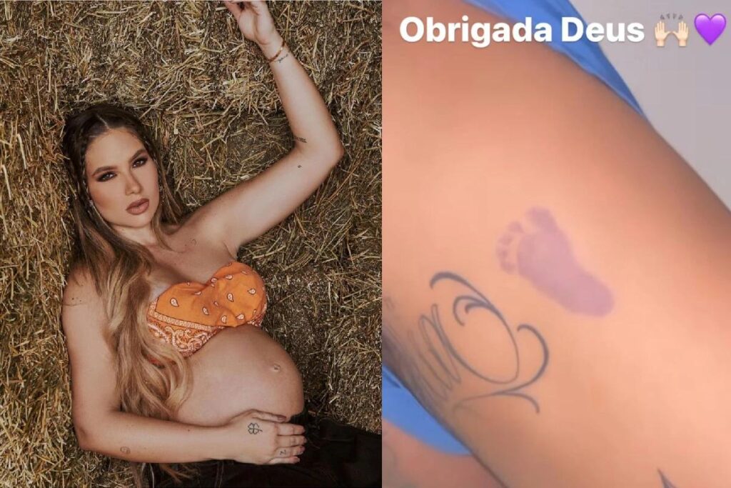 Virginia fez teste do pezinho em Maria Flor