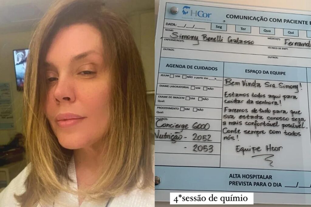 Recado da equipe do hospital para a cantora