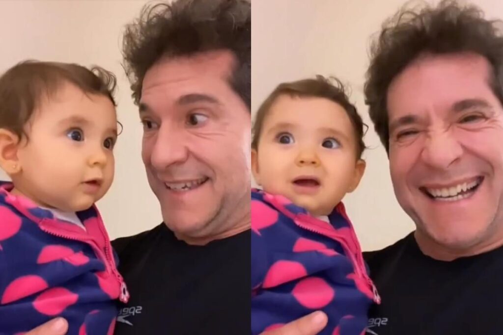 Olivia, filha de Daniel, imita cantoria do pai em vídeo