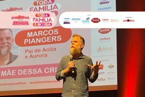 Marcos Piangers falou sobre a paternidade para os inscritos no Seminário