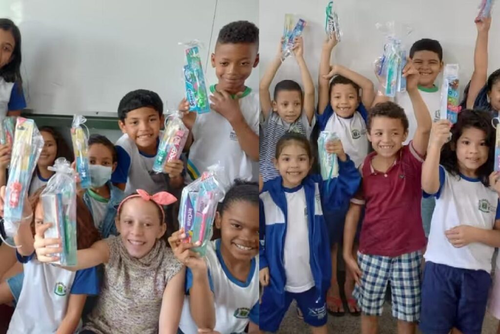 Davi, de 8 anos, foi o responsável pela ideia e execução do ato