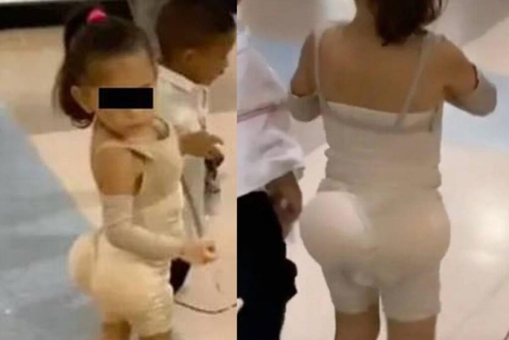 Momento da menina registrado na rede social