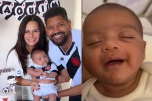 Viviane apareceu ao lado de Joaquim e Guilherme