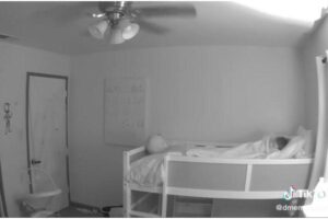 Mãe viraliza no tik tok ao mostar atividade paranormal no quarto da filha