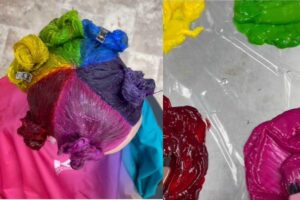 Sarah Paulley ajudando uma mãe