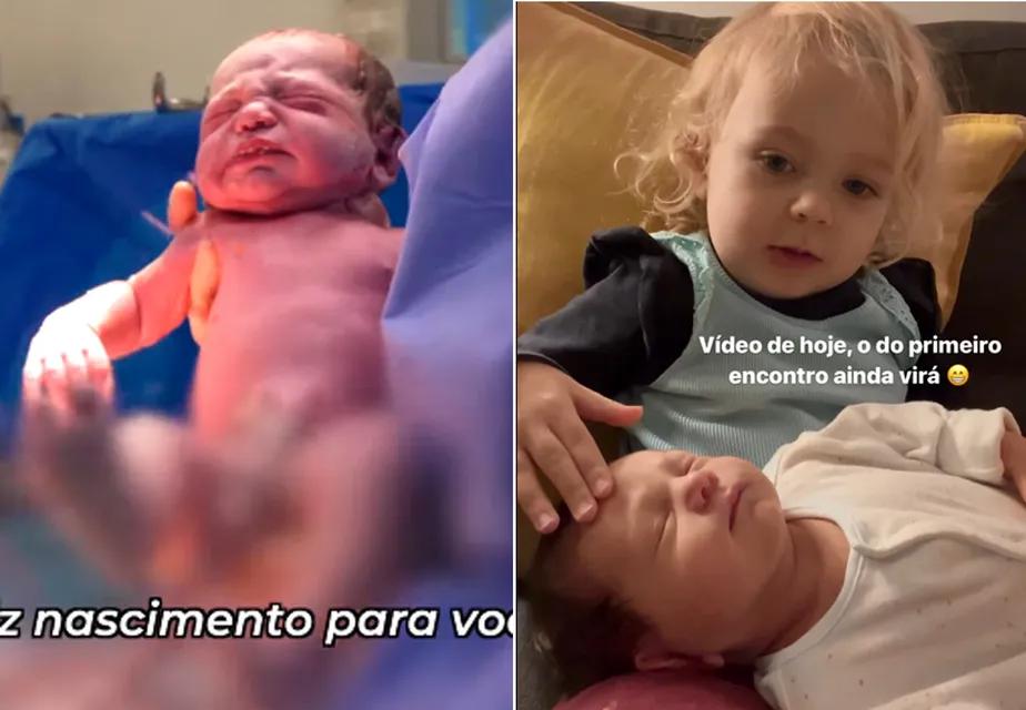 Mãe de Alice, a ‘menina das palavras difíceis’, mostra criança com a irmã recém-nascida