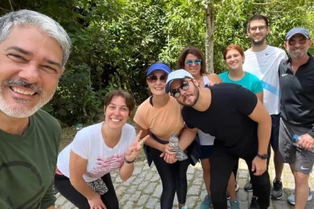 William Bonner e Fátima Bernardes no registro em questão