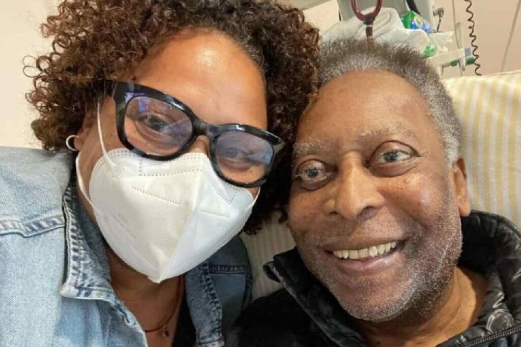 Publicação feita por Kely, filha do rei do futebol, em seu perfil nas redes sociais