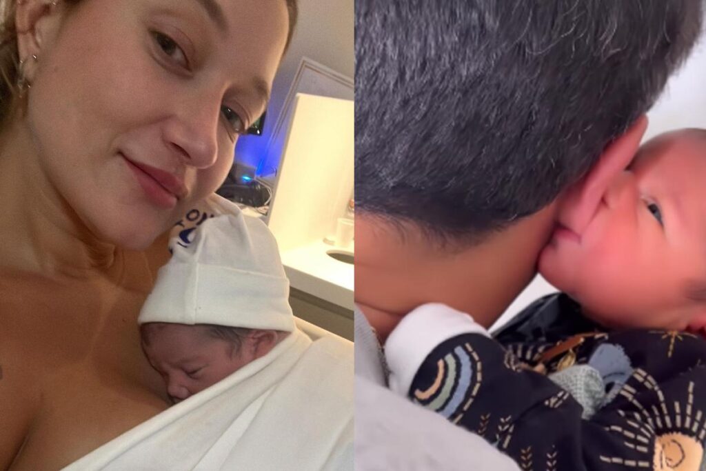 Registros feitos por Pugliesi do filho com o marido, Tulio Dek