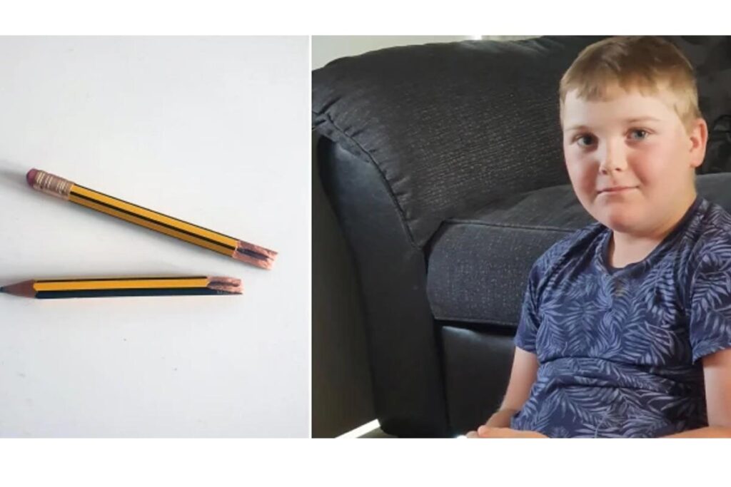 Menino quebra lápis na escola e mãe recebe conta