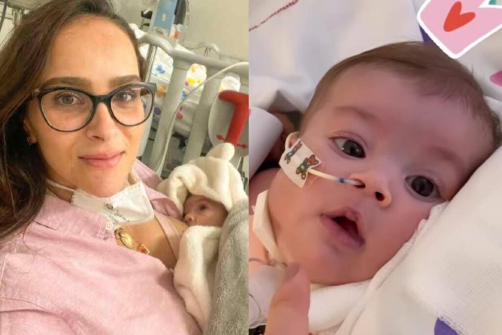 Na UTI, esposa de Juliano Cazarré atualiza quadro da filha e agradece orações: “continuar pedindo”