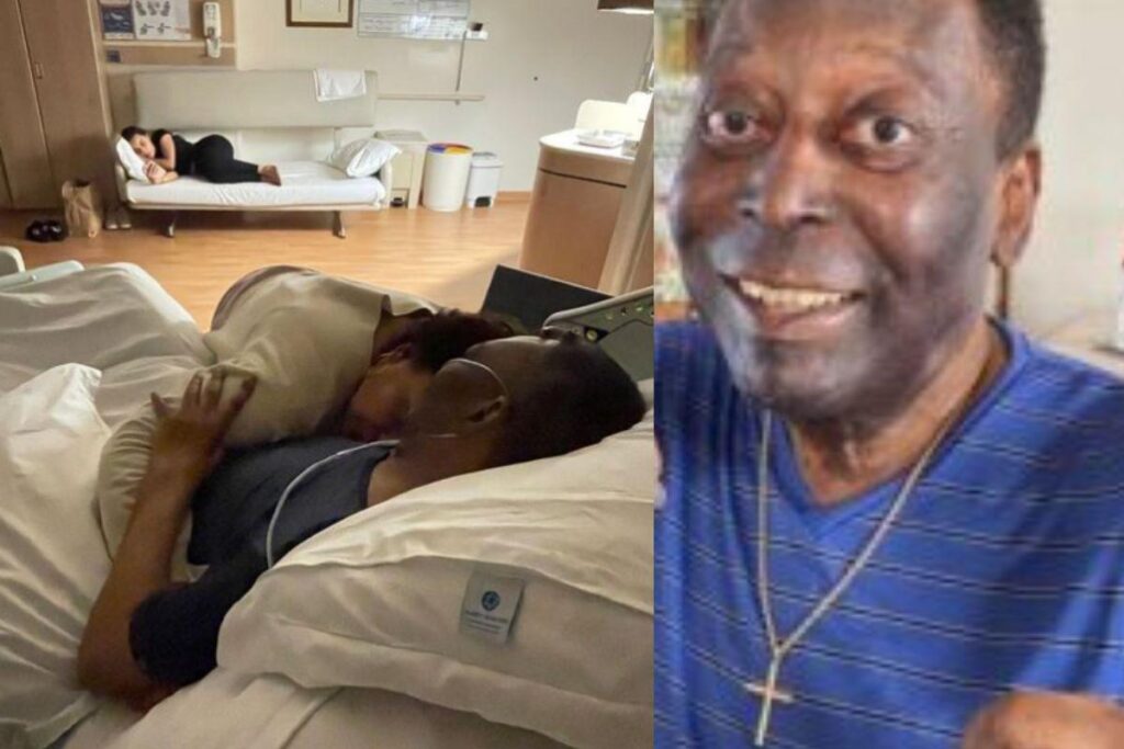 Kely publicou um registro ao lado dos irmãos no hospital