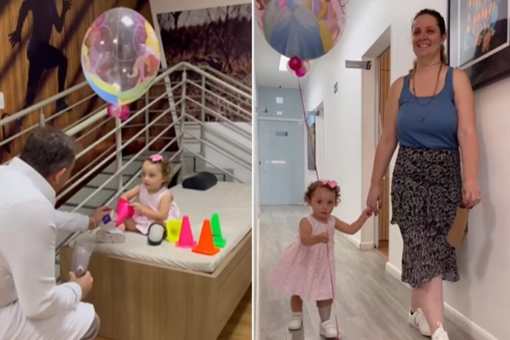 Menina recebe pela primeira vez próteses e viraliza na internet com reação