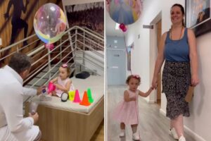 Menina recebe pela primeira vez próteses e viraliza na internet com reação