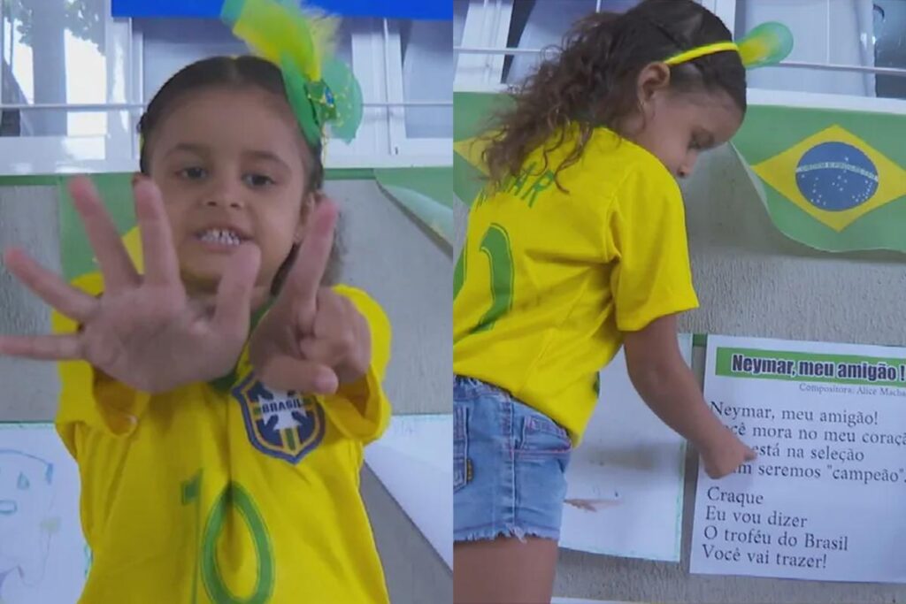 Alice não esconde que é a maior fã do jogador