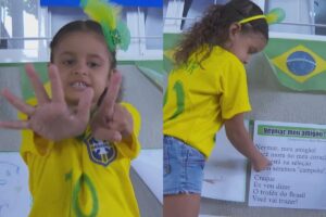 Alice não esconde que é a maior fã do jogador