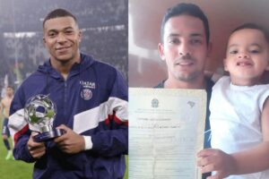O pai do menino é fã do atacante